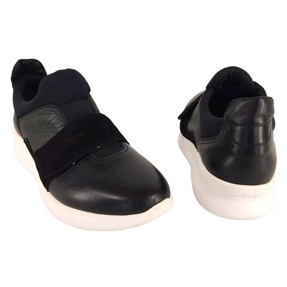 Salvatore Ferragamo Dion Slip On Sneaker Size 43.5 10.5 EE Mens Black $595 - Picture 2 of 16